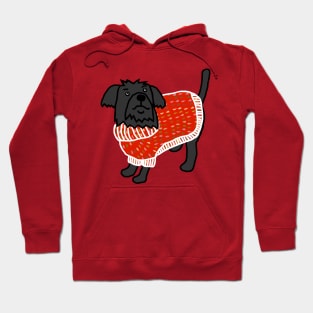 Cute Dog Christmas Winter Sweater with Tree Pattern Hoodie